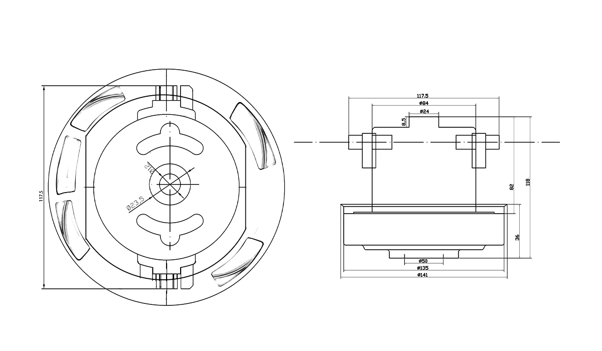 141mm 宠物暖风直接吹出交流电机-南宫NG
