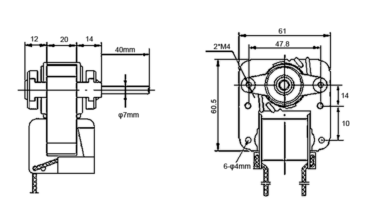 小型全铜线轴承转轮空气炸锅罩极电机-南宫NG